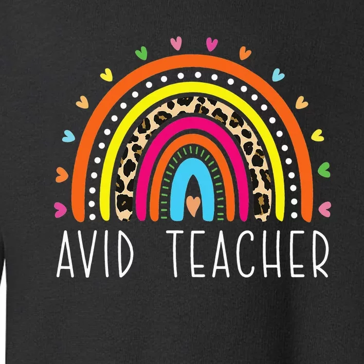 AVID Teacher Boho Rainbow Appreciation Toddler Sweatshirt