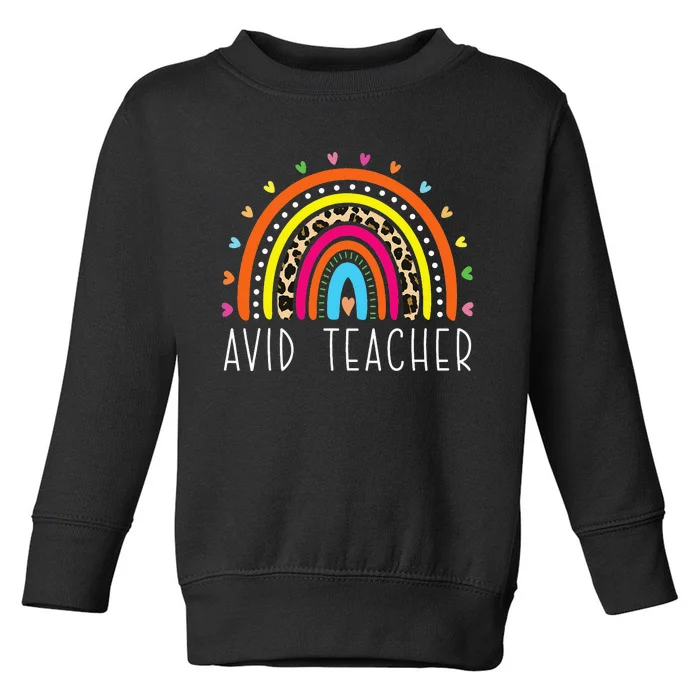 AVID Teacher Boho Rainbow Appreciation Toddler Sweatshirt