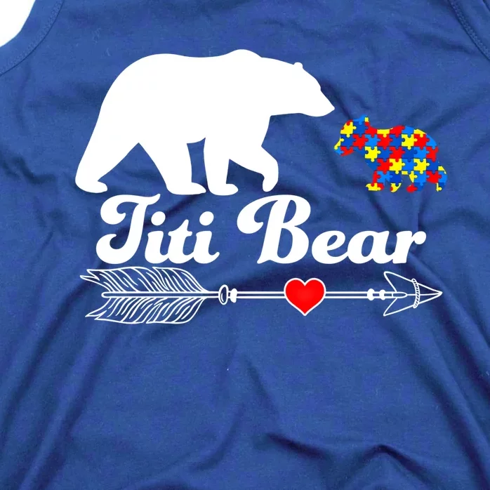 Autism Titi Bear Puzzle Autism Awareness Autistic Support Cute Gift Tank Top