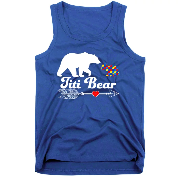 Autism Titi Bear Puzzle Autism Awareness Autistic Support Cute Gift Tank Top