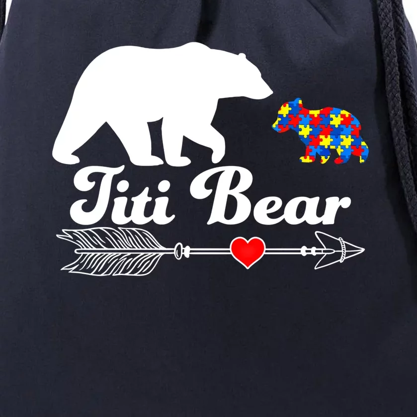 Autism Titi Bear Puzzle Autism Awareness Autistic Support Cute Gift Drawstring Bag