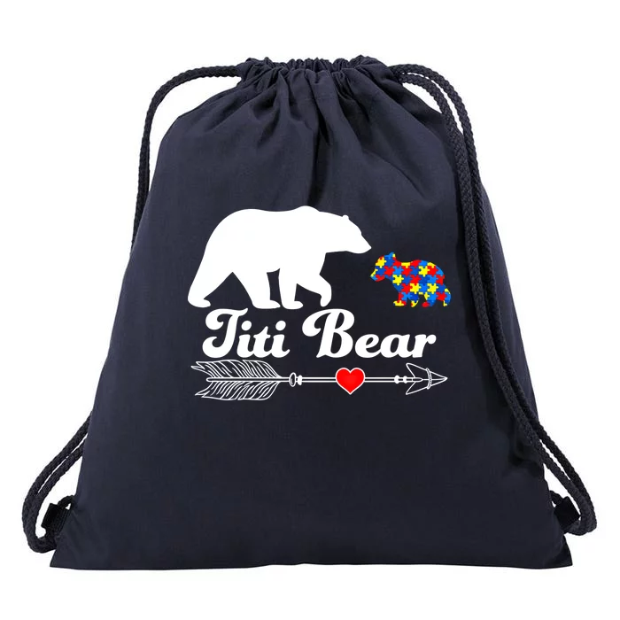 Autism Titi Bear Puzzle Autism Awareness Autistic Support Cute Gift Drawstring Bag