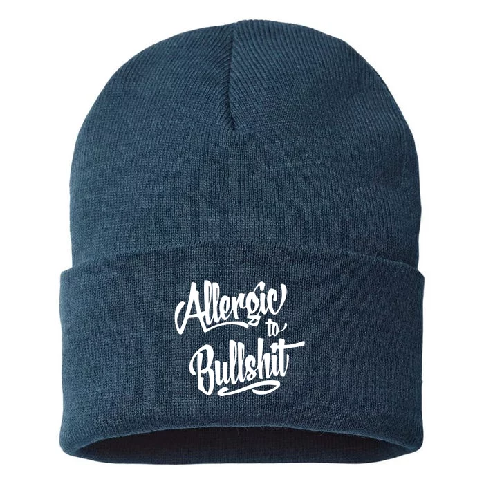 Allergic To Bullshit (2) Sustainable Knit Beanie