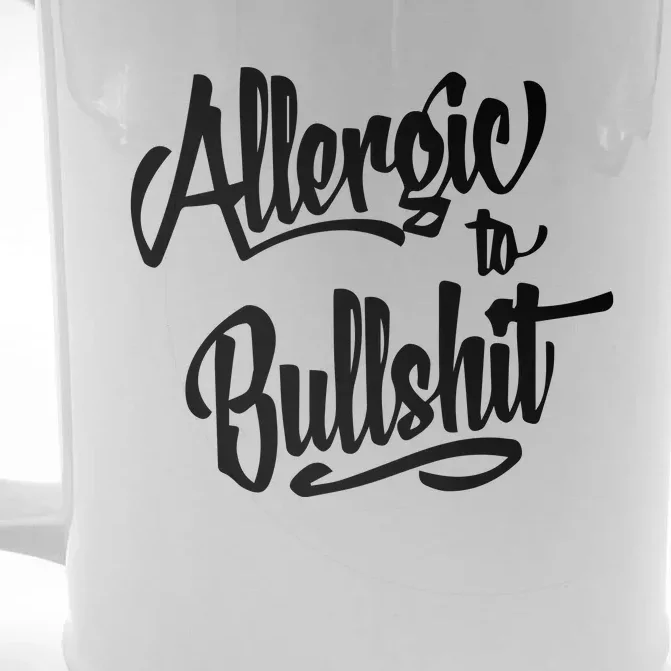 Allergic To Bullshit (2) Front & Back Beer Stein