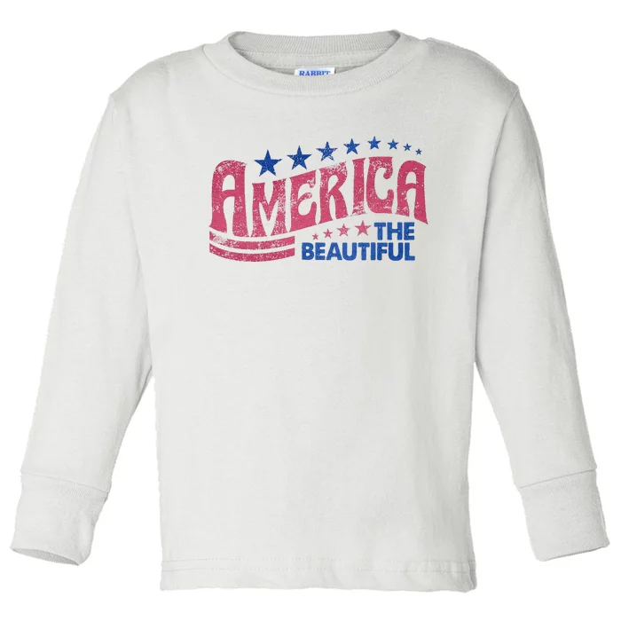 America The Beautiful Toddler Long Sleeve Shirt