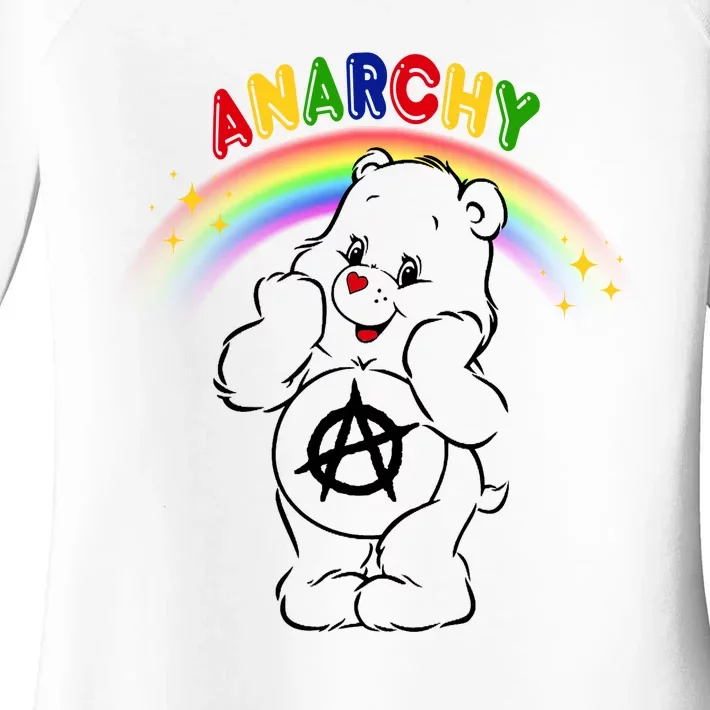 Anarchy Teddy Bear Women's Perfect Tri Tunic Long Sleeve Shirt