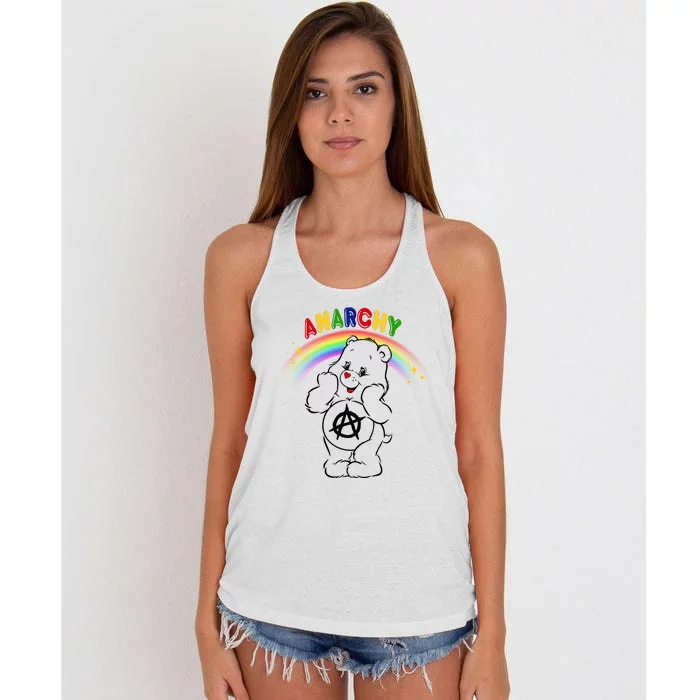 Anarchy Teddy Bear Women's Knotted Racerback Tank