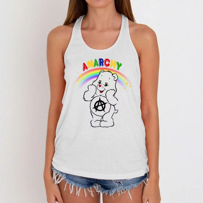 Anarchy Teddy Bear Women's Knotted Racerback Tank