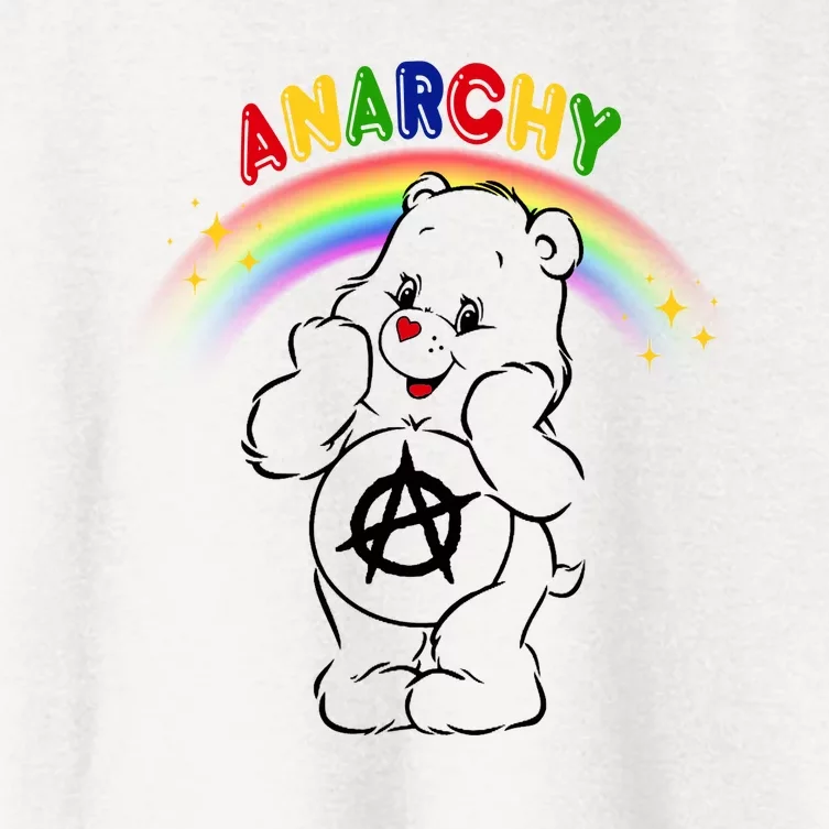 Anarchy Teddy Bear Women's Crop Top Tee