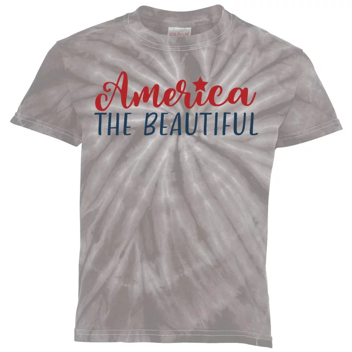 America The Beautiful 4th Of July Kids Tie-Dye T-Shirt