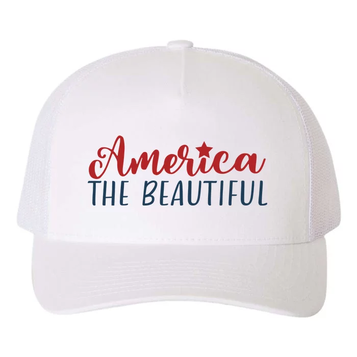 America The Beautiful 4th Of July Yupoong Adult 5-Panel Trucker Hat