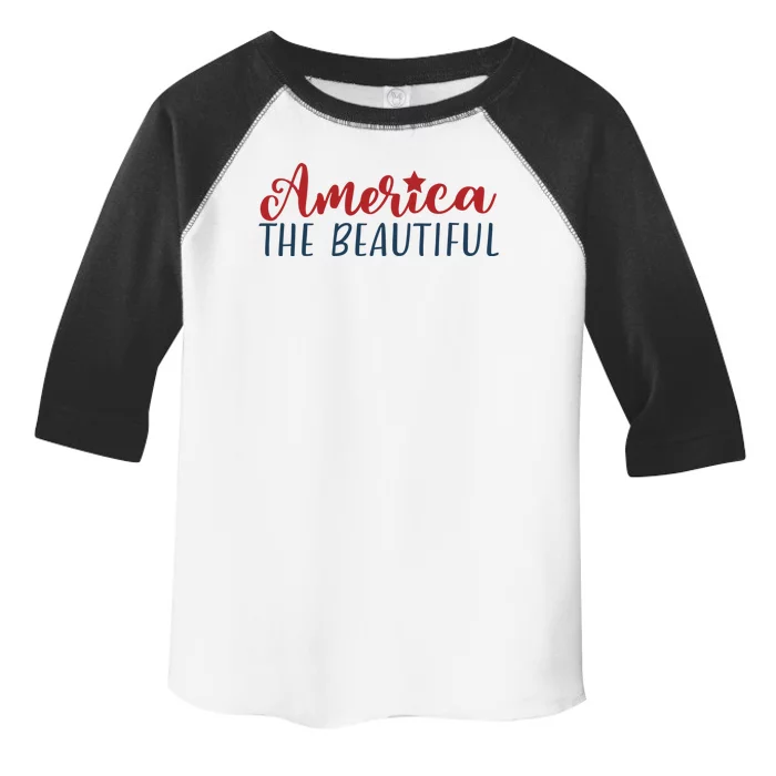 America The Beautiful 4th Of July Toddler Fine Jersey T-Shirt