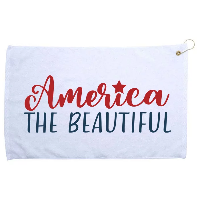 America The Beautiful 4th Of July Grommeted Golf Towel