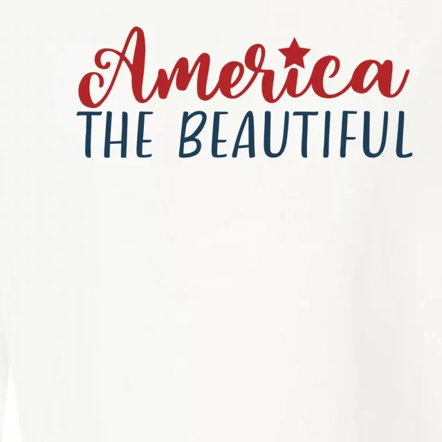 America The Beautiful 4th Of July Cropped Pullover Crew