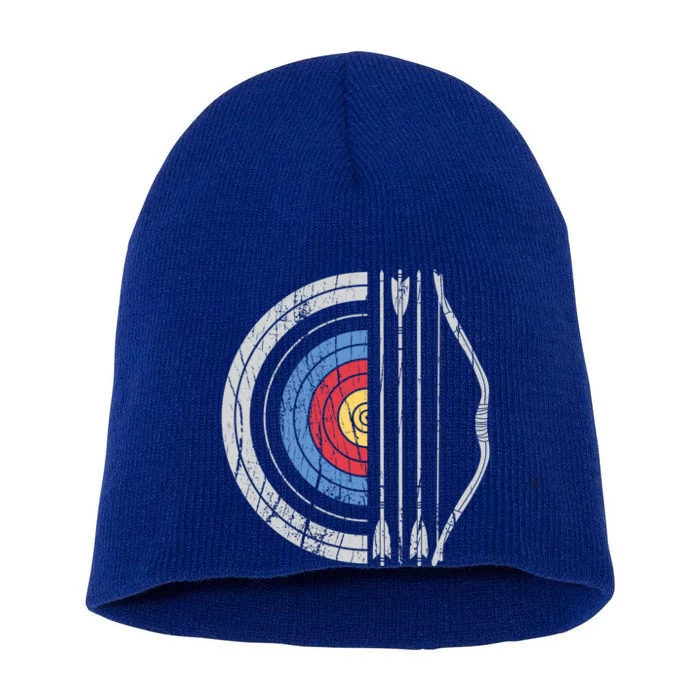 Archery Target Bow And Arrow Archer Retro Vintage Gift Short Acrylic Beanie