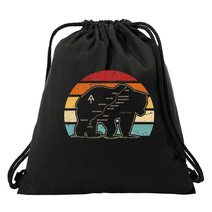 Appalachian Trail Bear Symbol Of Appalachian National Park Drawstring Bag