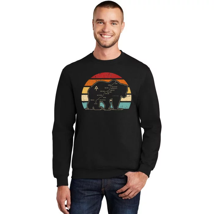 Appalachian Trail Bear Symbol Of Appalachian National Park Tall Sweatshirt