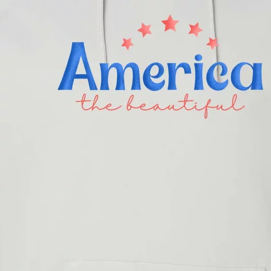 America The Beautiful 4th Of July Star Performance Fleece Hoodie