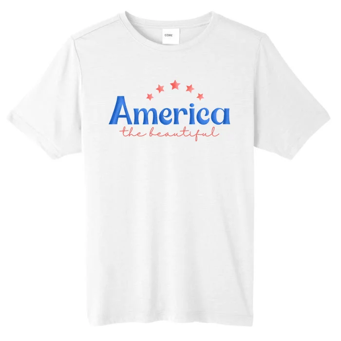 America The Beautiful 4th Of July Star ChromaSoft Performance T-Shirt