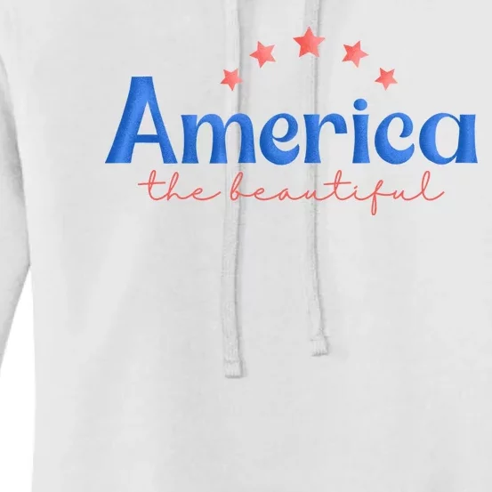 America The Beautiful 4th Of July Star Women's Pullover Hoodie