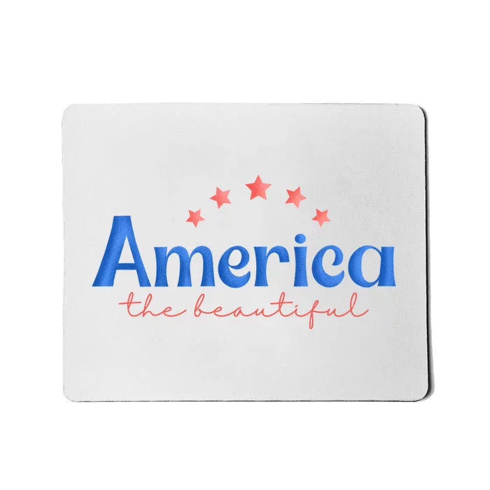 America The Beautiful 4th Of July Star Mousepad