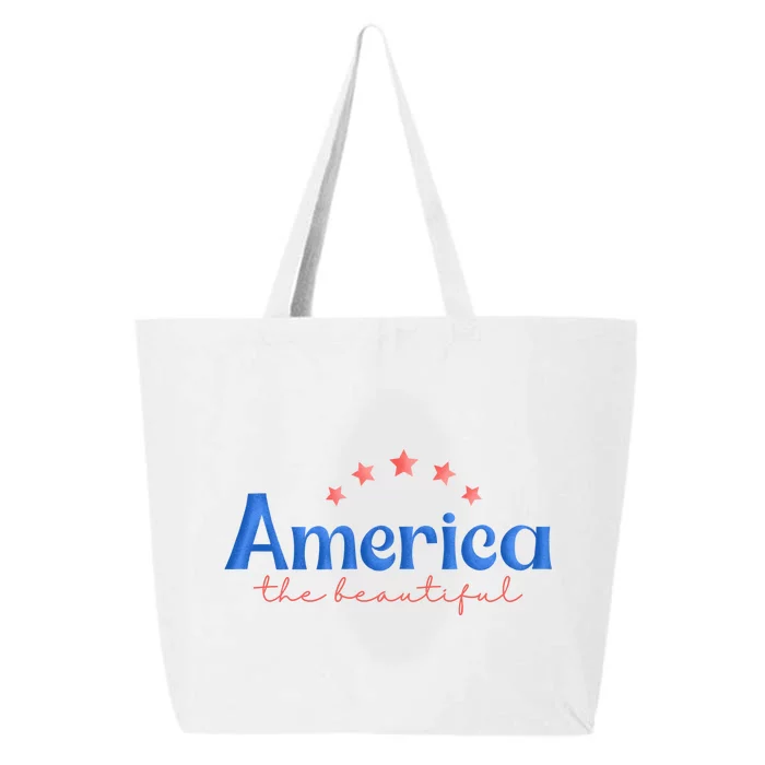 America The Beautiful 4th Of July Star 25L Jumbo Tote