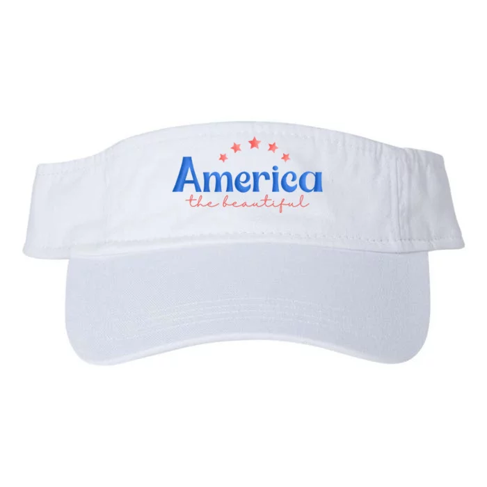 America The Beautiful 4th Of July Star Valucap Bio-Washed Visor