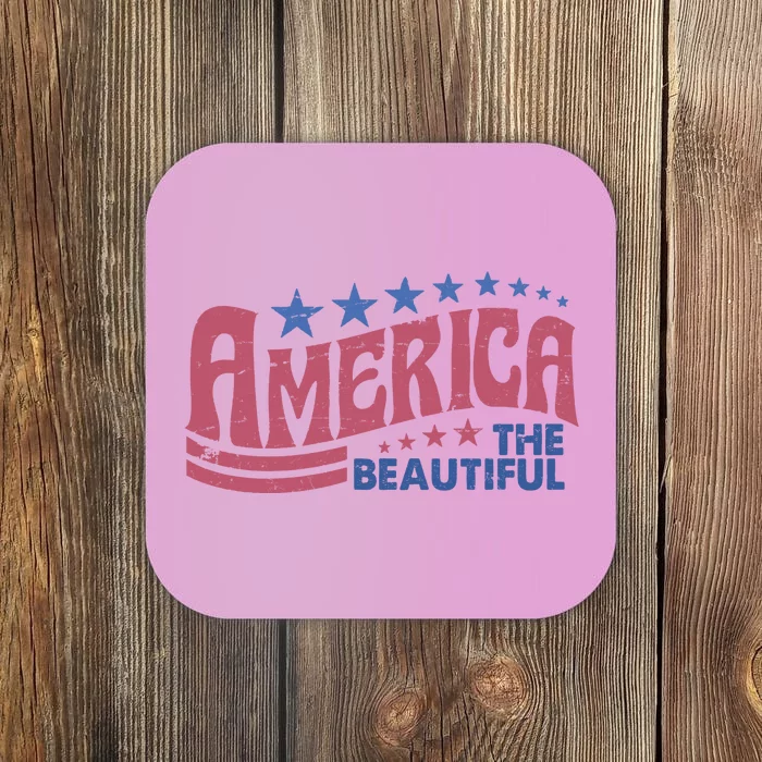 America The Beautiful Vintage Coaster