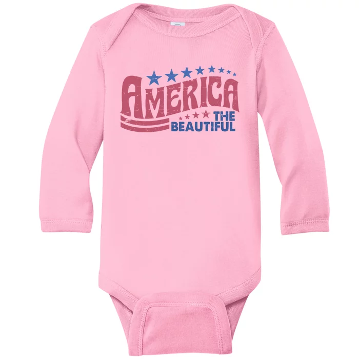 America The Beautiful Vintage Baby Long Sleeve Bodysuit