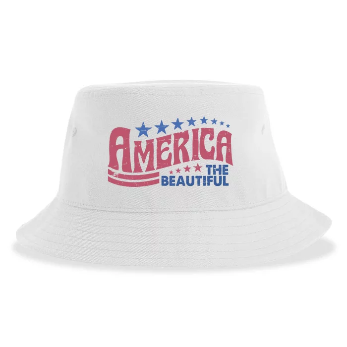 America The Beautiful Vintage Sustainable Bucket Hat