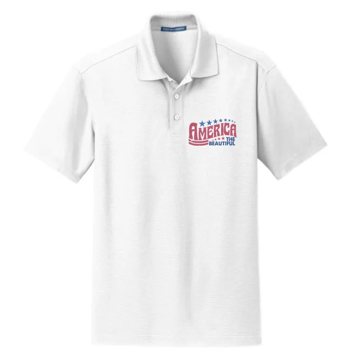 America The Beautiful Vintage Dry Zone Grid Performance Polo