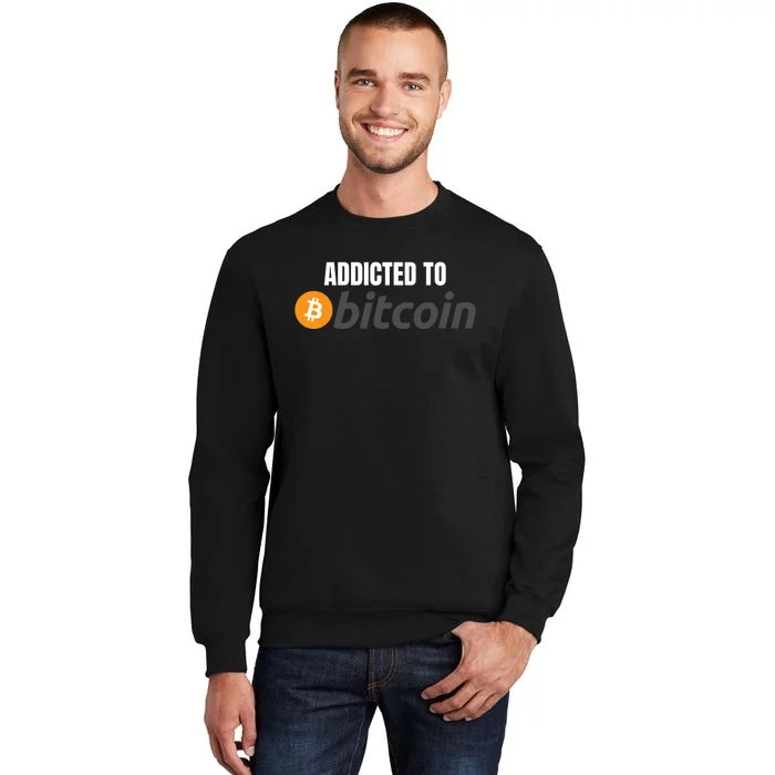 Addicted To Bitcoin, Bitcoin Accepted Here, Bitcoin To The Moon, HODL Bitcoin Cr Sweatshirt