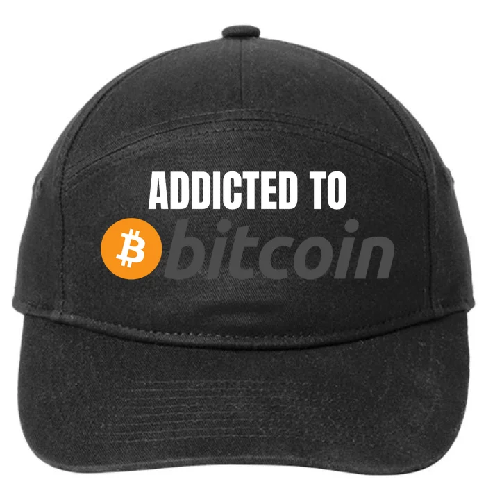 Addicted To Bitcoin, Bitcoin Accepted Here, Bitcoin To The Moon, HODL Bitcoin Cr 7-Panel Snapback Hat