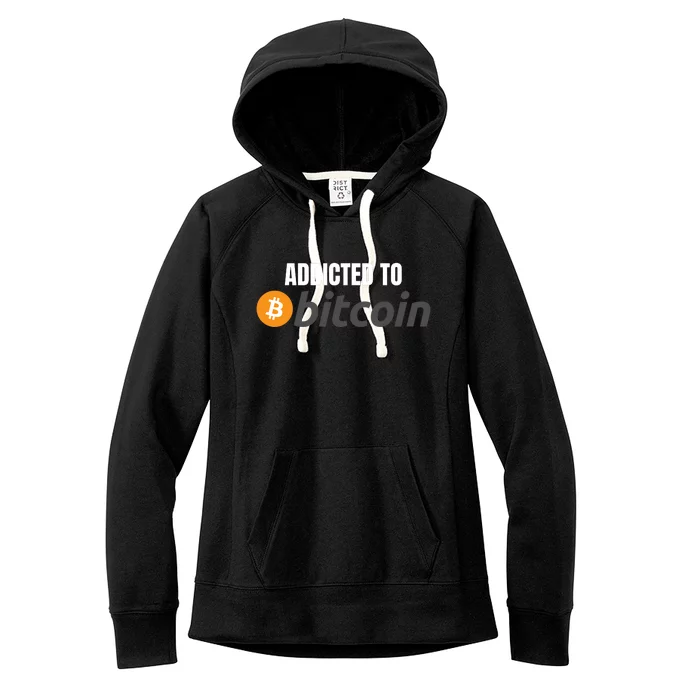 Addicted To Bitcoin, Bitcoin Accepted Here, Bitcoin To The Moon, HODL Bitcoin Cr Women's Fleece Hoodie