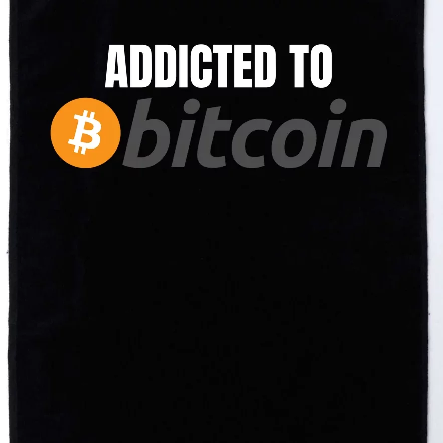 Addicted To Bitcoin, Bitcoin Accepted Here, Bitcoin To The Moon, HODL Bitcoin Cr Platinum Collection Golf Towel