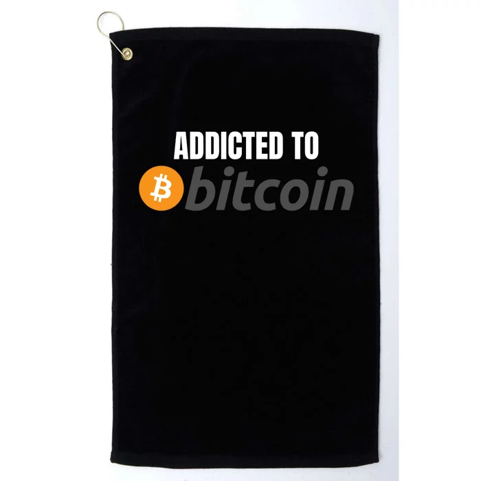 Addicted To Bitcoin, Bitcoin Accepted Here, Bitcoin To The Moon, HODL Bitcoin Cr Platinum Collection Golf Towel