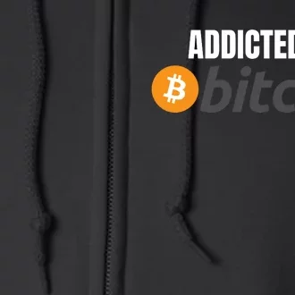 Addicted To Bitcoin, Bitcoin Accepted Here, Bitcoin To The Moon, HODL Bitcoin Cr Full Zip Hoodie