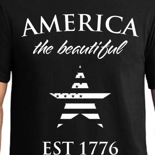 America The Beautiful Est 1776 Gift Pajama Set