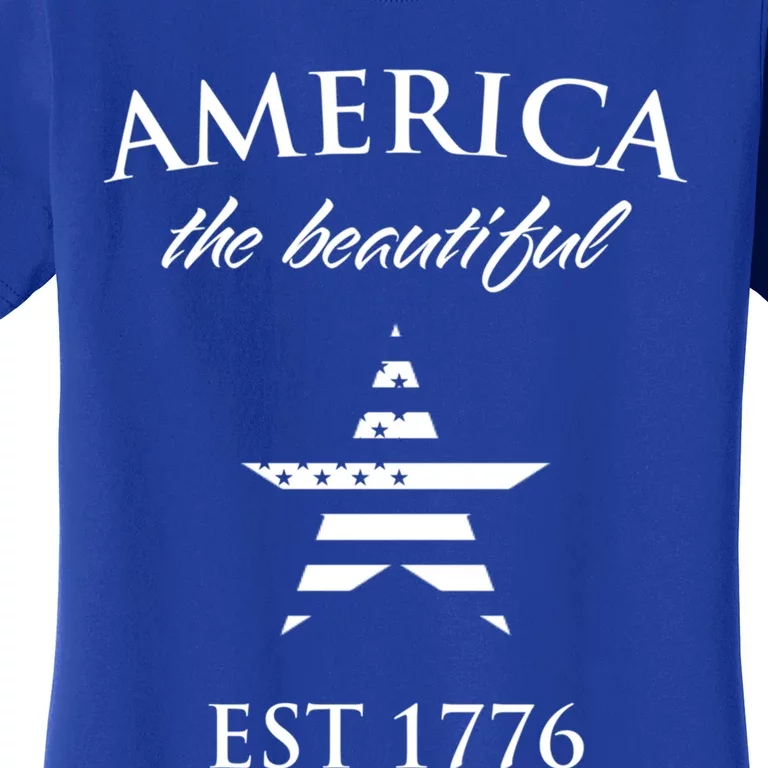 America The Beautiful Est 1776 Gift Women's T-Shirt