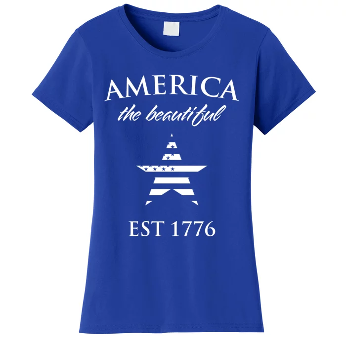 America The Beautiful Est 1776 Gift Women's T-Shirt