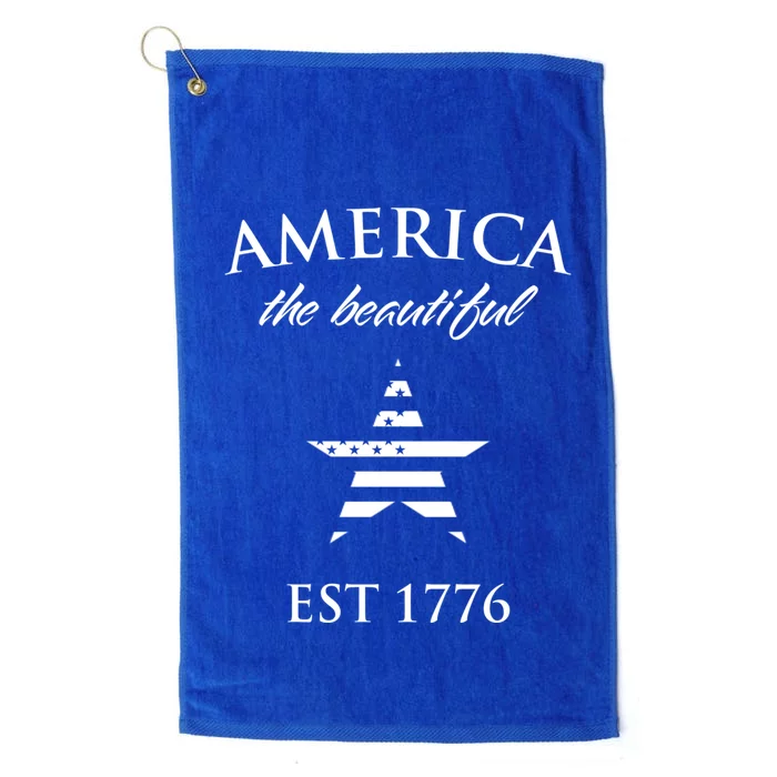 America The Beautiful Est 1776 Gift Platinum Collection Golf Towel