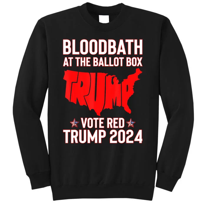 At The Ballot Box 2024 Vote Red Usa Map Maga Sweatshirt