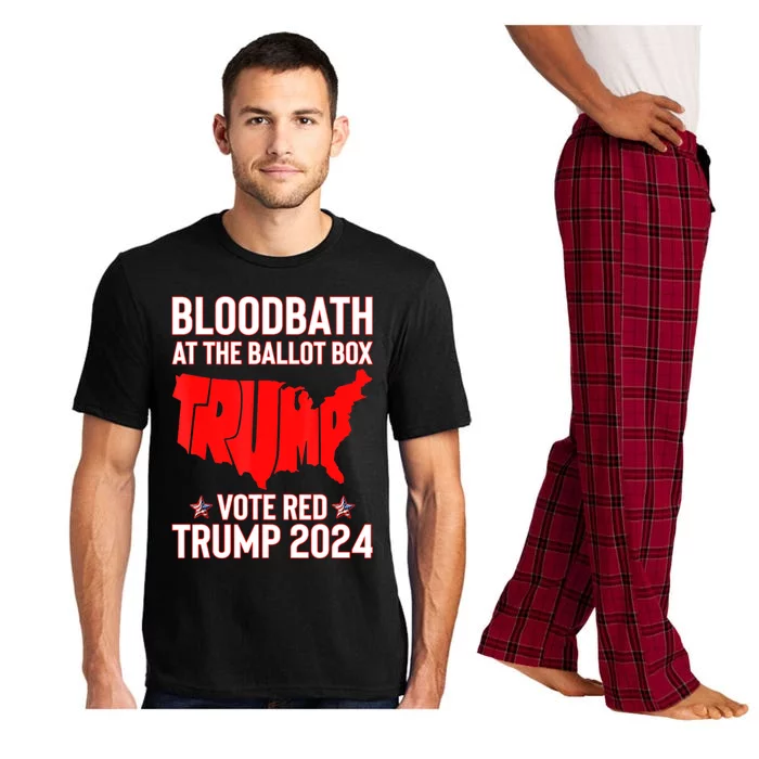 At The Ballot Box 2024 Vote Red Usa Map Maga Pajama Set