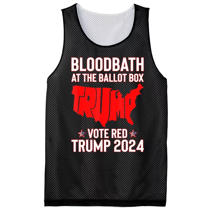 At The Ballot Box 2024 Vote Red Usa Map Maga Mesh Reversible Basketball Jersey Tank