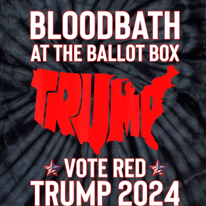 At The Ballot Box 2024 Vote Red Usa Map Maga Tie-Dye T-Shirt