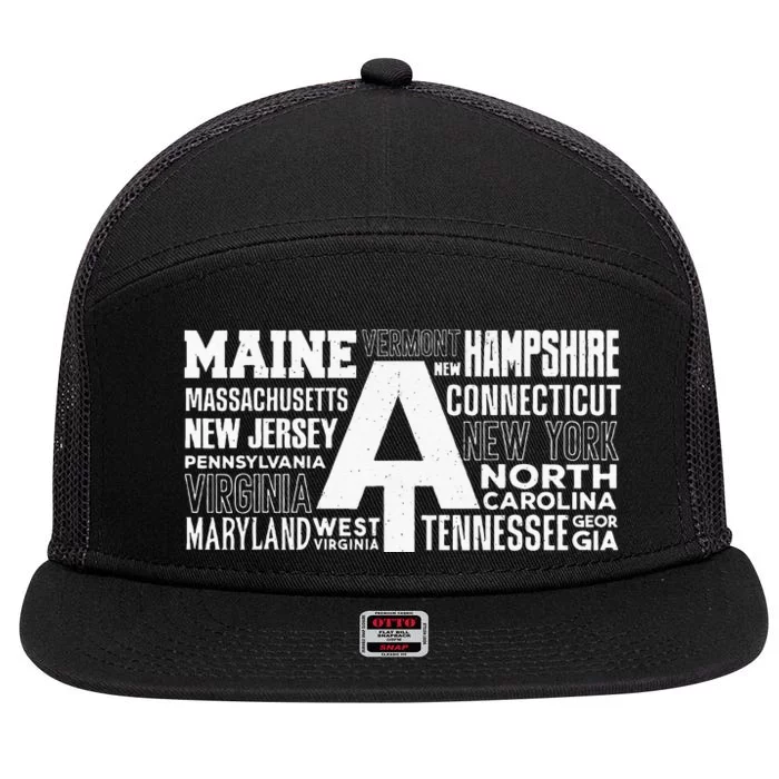 Appalachian Trail Bear Symbol Of Appalachian National Park 7 Panel Mesh Trucker Snapback Hat