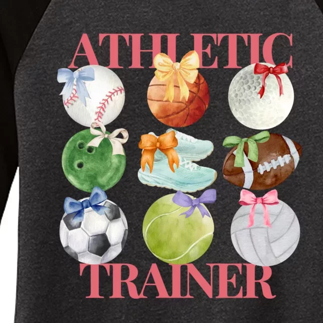 Athletic Trainer Bow Sports Women's Tri-Blend 3/4-Sleeve Raglan Shirt