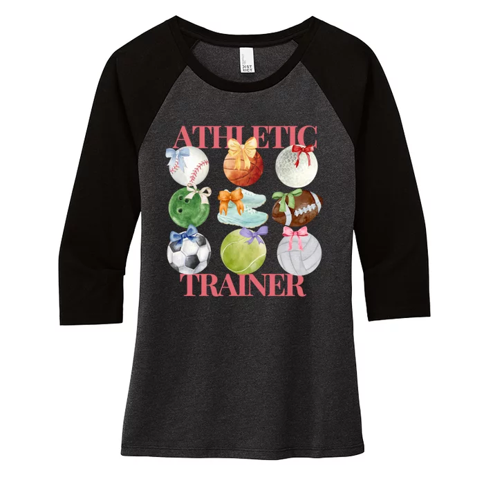 Athletic Trainer Bow Sports Women's Tri-Blend 3/4-Sleeve Raglan Shirt