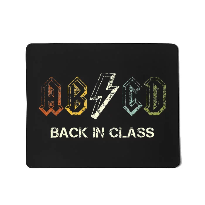 Abcd Teacher Back To School Teacher Student Rock Mousepad