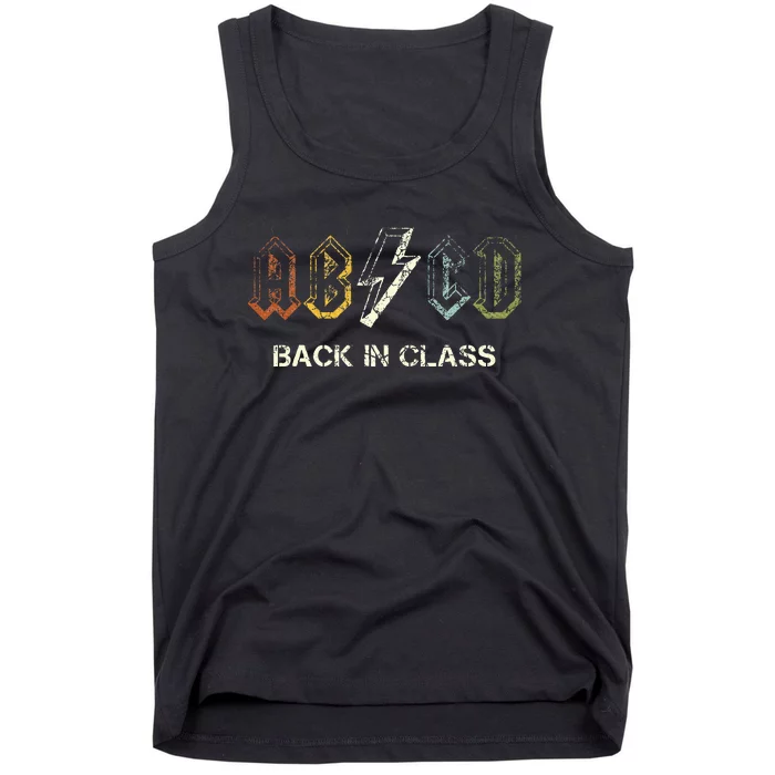 Abcd Teacher Back To School Teacher Student Rock Tank Top